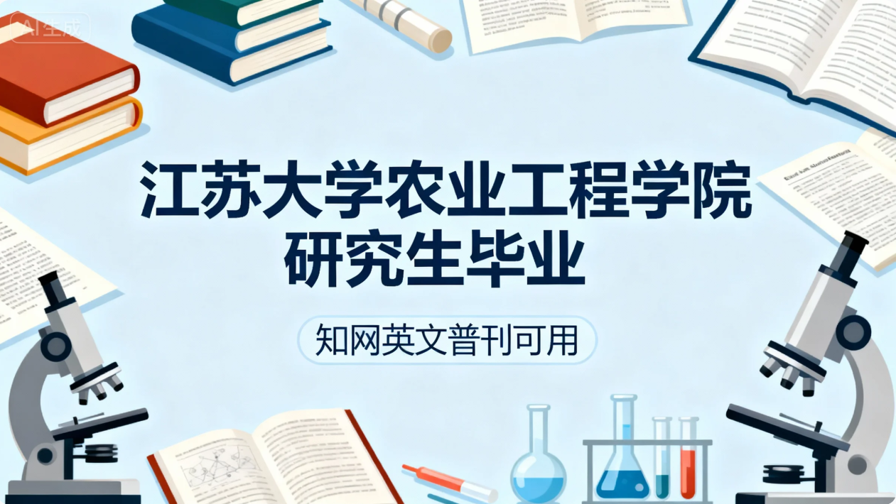 江苏大学农业工程学院，研究生毕业，知网英文普刊可以用+好刊推